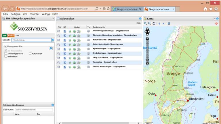 Skogsdataportalen vid Skogsstyrelsen