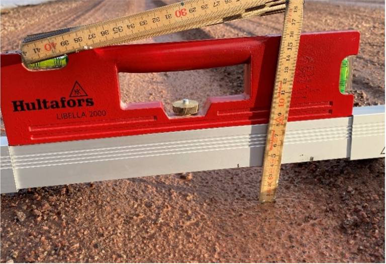 tumstock som visar l&auml;tt sp&aring;rbildning