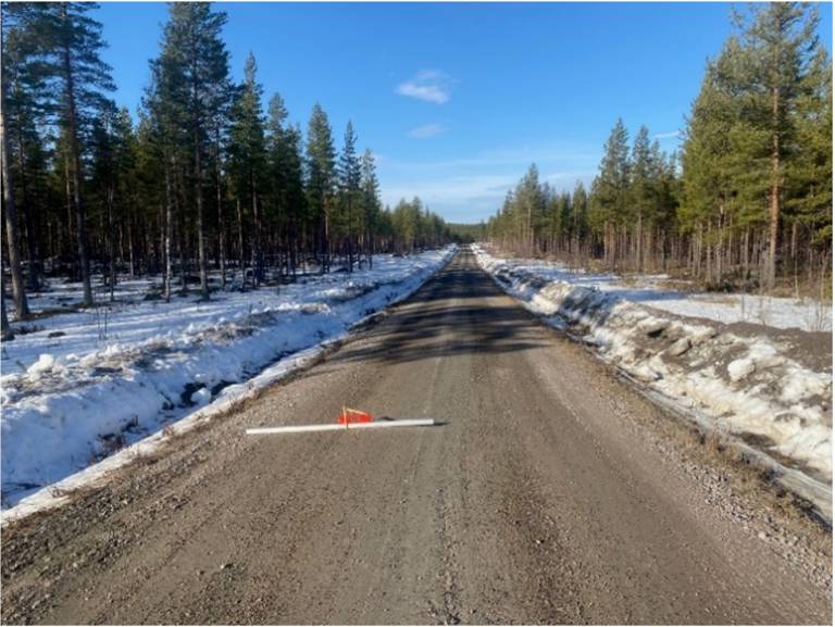 vattenpass som visar lutning