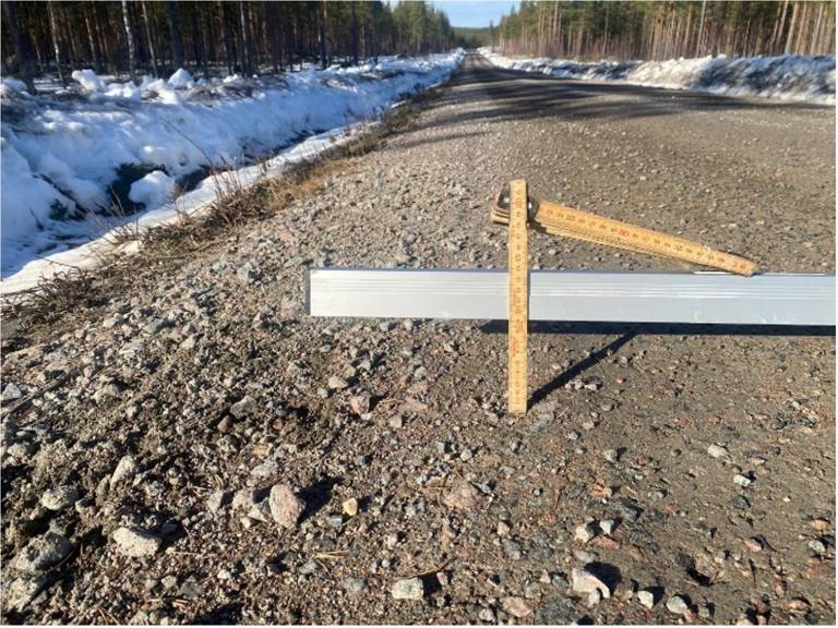 tumstock som visar sp&aring;rdjup